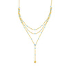 Light Blue Enamel Layered Lariat Necklace