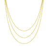 Triple Strand Valentino Chain Adj. Necklace