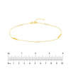 White Enamel Alternating Bar Anklet