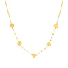 Adjustable Five Heart Stations Necklace