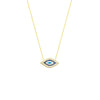 CZ-Lined Evil Eye Adjustable Necklace