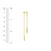 Front and Back Double Staple Bar Earrings
