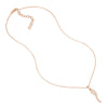 Sterling Silver CZ Italian Horn Adjustable Necklace