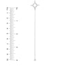 North Star and CZ Bezel Lariat Necklace