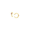 Ruby Bezel Earring Cuffs