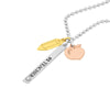 Sterling Silver #1 Teacher Bar Dangles Mixed Charm Necklace