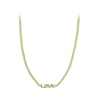 Love Plate on Open Curb Chain Adjustable Choker