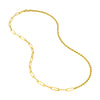50/50 Paper Clip and Rope Necklace