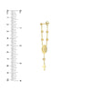 Cross/Virgin Mary Front to Back Earrings
