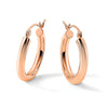 10K Rose Gold Polished Hoop Earrings