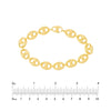 10mm Puff Mariner Chain with Fancy Oval Lobster Lock