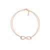 Plated Sterling Silver CZ Infinity Love Bracelet