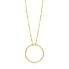 Open Circle Pendant on Piatto Chain Necklace