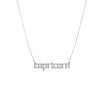 Gothic Capricorn Nameplate Necklace
