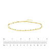 Blue Enamel and Saturn Adjustable Anklet