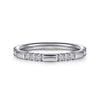 14K White Gold Diamond Wedding Band