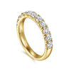 14K Yellow Gold 11 Stone French Pavé Diamond Wedding Band