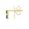 Emerald &amp; Sapphire Stud Earrings