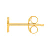 Small Fluted Heart Stud Earrings