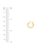 10mm Triangle Tube Hammered Round Hoop Earrings