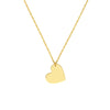 Flat Tilted Heart Engravable Necklace