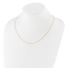 Sterling Silver Rose Gold-plated Adjustable .85mm Box Chain