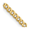 14K 2.2mm Flat Beveled Curb Chain