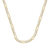 3.9mm Two-Tone Pave Figaro Chain with Lobster Lock