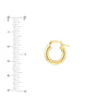 3mm x 15mm Polished Hoop Earrings
