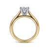 14K White-Yellow Gold Round Diamond Engagement Ring