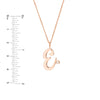 Script “E” Initial with Diamond Bezel Necklace