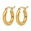 10K Polished Hinged Hoop Earrings