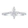 Smiling Rocks 0.48Ct E-F/SI1 Lab Grown Diamond Pear Cut Floral Ring