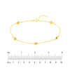 Puff Hearts on Piatto Chain Adjustable Anklet