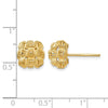14K D/C Basketweave Post Earrings