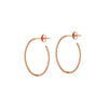 28mm x 19.5mm Oval Post Hoop Earrings
