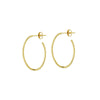 28mm x 19.5mm Oval Post Hoop Earrings