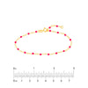 Neon Pink Enamel Bead Piatto Chain
