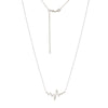 CZ Heartbeat Adjustable Necklace