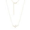 CZ Heartbeat Adjustable Necklace