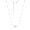 CZ Heartbeat Adjustable Necklace