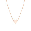 Plated Sterling Silver Polished Heart Necklace