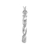 Sterling Silver Twisted Rhodium Hoop Earrings