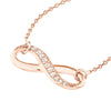 Half-CZ Infinity Adjustable Necklace