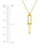 Double Oval Link Pendant Necklace