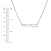 Block Nameplate Curb Chain Necklace w/Diamond