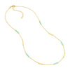 Turquoise Enamel Alternating Bar Necklace