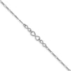 Sterling Silver Rhodium-plated Infinity 9 inch Plus 1 inch Extender - Total 10 inch Anklet