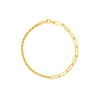 50/50 Paper Clip and Rope Bracelet