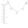 Gothic Initials Dangle Station Necklace